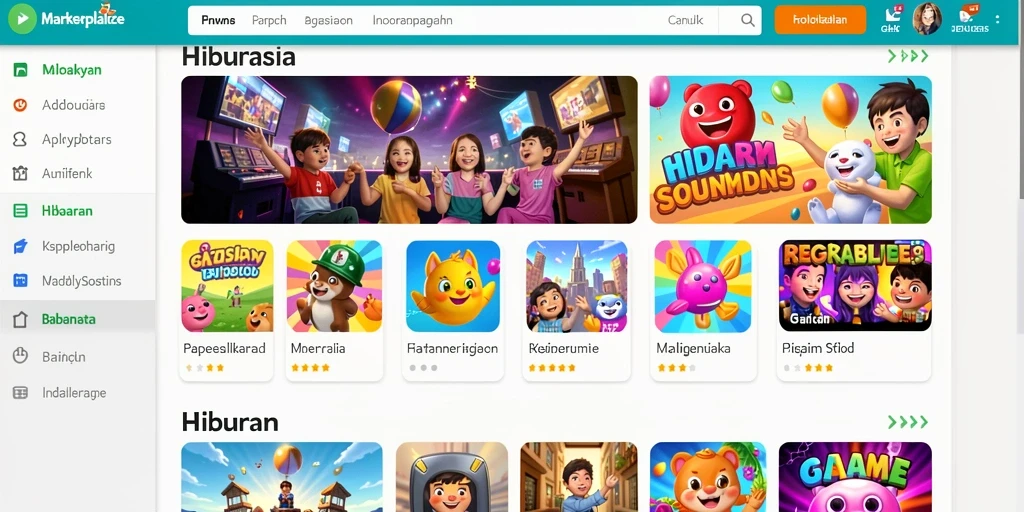 Tampilan awal yang menarik dan sederhana.