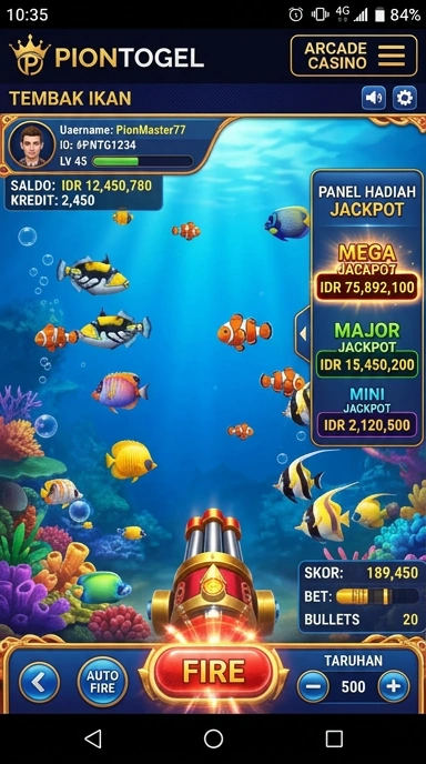 Pratinjau antarmuka piontogel — aplikasi APK resmi Android v1.5.5